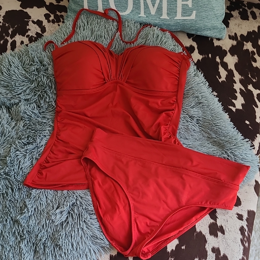 Skye Tankini Red Like New So Sexy Gorgeous Red Large